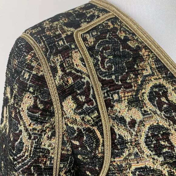 PER SE Carlisle Tapestry Jacket Cropped Blazer - Picture 6 of 9